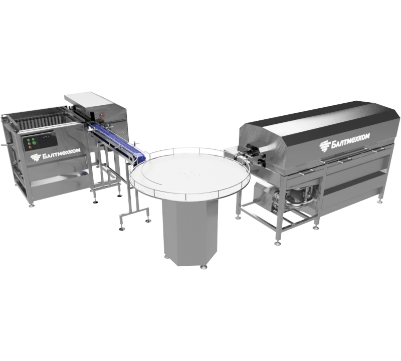 Линия для загрузки банок в корзины автоклава