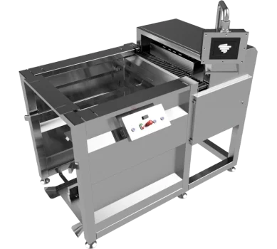 Полуавтоматический рядный загрузчик корзин автоклава