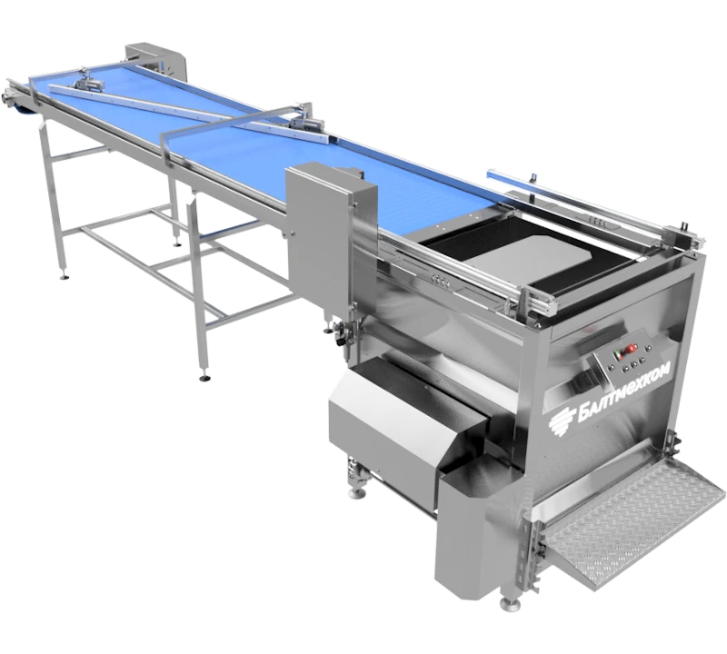 Полуавтоматический послойный разгрузчик корзин автоклава