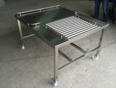 Производственный стол с мойкой и решеткой - фото 1